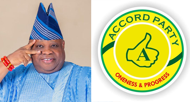 Osun Governor Ademola Adeleke Joins Accord Party, Says Move is to Secure Second Term in 2026